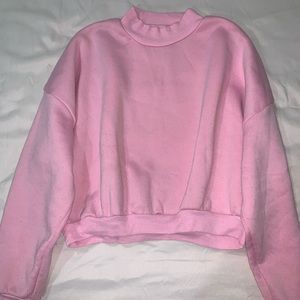 Pink mock neck sweatshirt one size fits XS-L